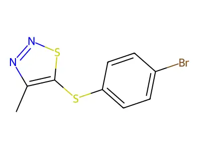 5-(4-Bromophenyl)sulfanyl-4-methylthiadiazole structure