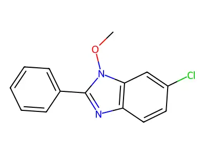 6-chloro-1-methoxy-2-phenyl-1H-1,3-benzimidazole structure