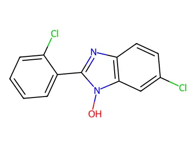 6-chloro-2-(2-chlorophenyl)-1H-1,3-benzimidazol-1-ol structure
