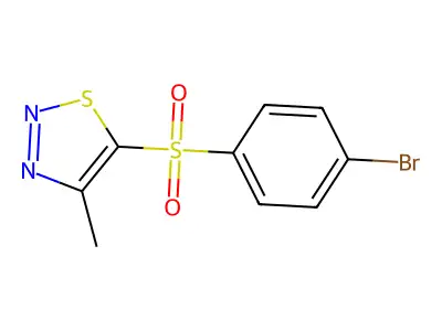4-Bromophenyl 4-methyl-1,2,3-thiadiazol-5-yl sulfone structure