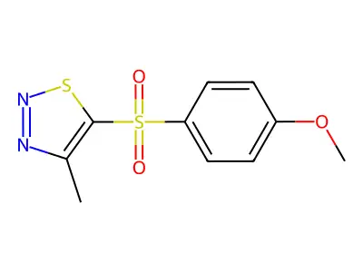 4-Methoxyphenyl 4-methyl-1,2,3-thiadiazol-5-yl sulfone structure
