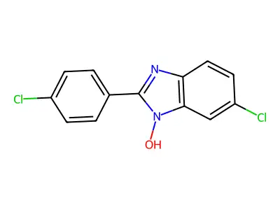 6-Chloro-2-(4-chlorophenyl)-1-hydroxybenzimidazole structure
