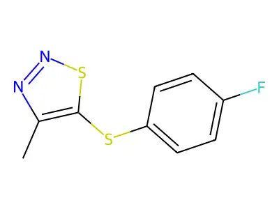 4-Fluorophenyl 4-methyl-1,2,3-thiadiazol-5-yl sulfide structure