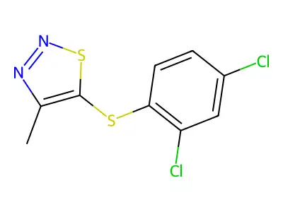 5-[(2,4-Dichlorophenyl)sulfanyl]-4-methyl-1,2,3-thiadiazole structure