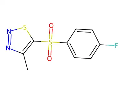 4-Fluorophenyl 4-methyl-1,2,3-thiadiazol-5-yl sulfone structure