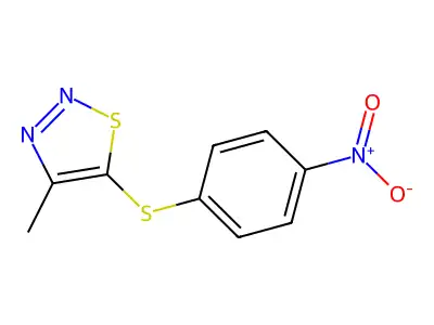 4-Methyl-5-[(4-nitrophenyl)sulfanyl]-1,2,3-thiadiazole structure
