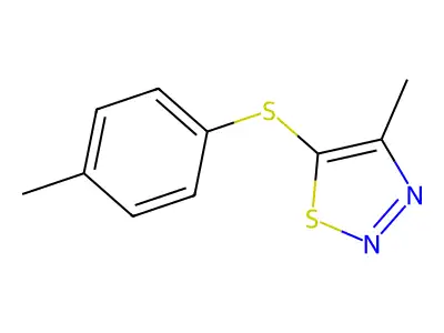 4-Methyl-5-[(4-methylphenyl)sulfanyl]-1,2,3-thiadiazole structure