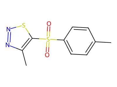 4-Methyl-5-[(4-methylphenyl)sulfonyl]-1,2,3-thiadiazole structure
