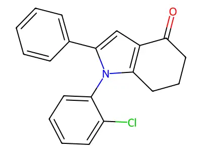 1-(2-chlorophenyl)-2-phenyl-1,5,6,7-tetrahydro-4H-indol-4-one structure