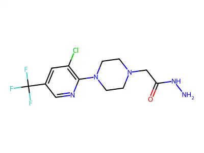 2-{4-[3-Chloro-5-(trifluoromethyl)pyridin-2-yl]piperazin-1-yl}acetohydrazide structure