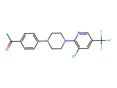 1-(4-{4-[3-Chloro-5-(trifluoromethyl)-2-pyridinyl]piperazino}phenyl)-1-ethanone structure