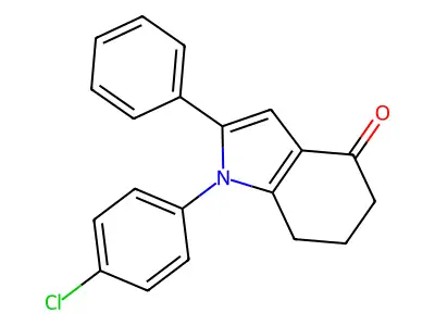 1-(4-chlorophenyl)-2-phenyl-1,5,6,7-tetrahydro-4H-indol-4-one structure