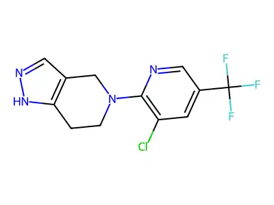 5-[3-chloro-5-(trifluoromethyl)-2-pyridinyl]-4,5,6,7-tetrahydro-2H-pyrazolo[4,3-c]pyridine structure