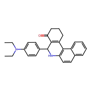 5-[4-(diethylamino)phenyl]-2,3,5,6-tetrahydrobenzo[a]phenanthridin-4(1H)-one structure