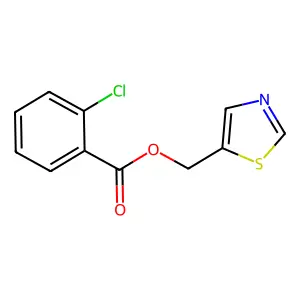 1,3-Thiazol-5-ylmethyl 2-chlorobenzenecarboxylate structure