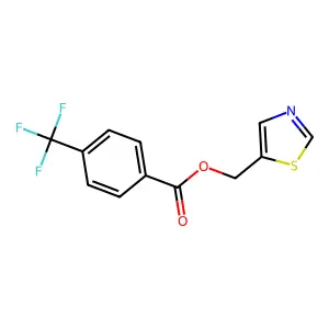 1,3-Thiazol-5-ylmethyl 4-(trifluoromethyl)benzenecarboxylate structure