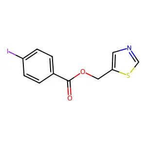 1,3-Thiazol-5-ylmethyl 4-iodobenzenecarboxylate structure