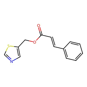 (1,3-Thiazol-5-yl)methyl 3-phenylprop-2-enoate structure