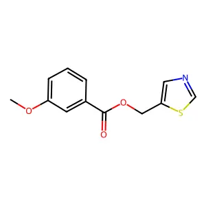1,3-Thiazol-5-ylmethyl 3-methoxybenzenecarboxylate structure