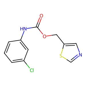 1,3-thiazol-5-ylmethyl N-(3-chlorophenyl)carbamate structure