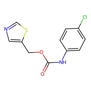 1,3-thiazol-5-ylmethyl N-(4-chlorophenyl)carbamate structure