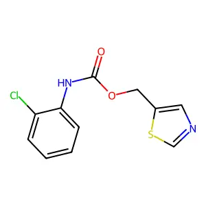 1,3-thiazol-5-ylmethyl N-(2-chlorophenyl)carbamate structure
