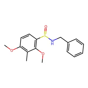 N-benzyl-2,4-dimethoxy-3-methylbenzenesulfinamide structure