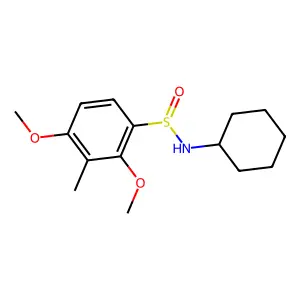 N-cyclohexyl-2,4-dimethoxy-3-methylbenzenesulfinamide structure
