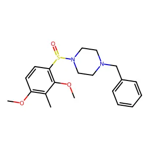 4-[(4-Benzylpiperazino)sulfinyl]-3-methoxy-2-methylphenyl methyl ether structure