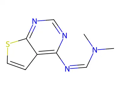 N,N-dimethyl-N'-thieno[2,3-d]pyrimidin-4-yliminoformamide structure
