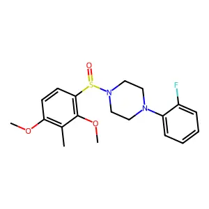 1-[(2,4-Dimethoxy-3-methylphenyl)sulfinyl]-4-(2-fluorophenyl)piperazine structure