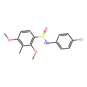 N-(4-chlorophenyl)-2,4-dimethoxy-3-methylbenzenesulfinamide structure
