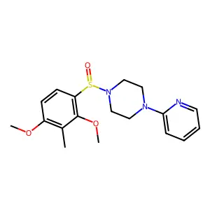 1-[(2,4-Dimethoxy-3-methylphenyl)sulfinyl]-4-(2-pyridinyl)piperazine structure