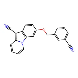 3-[(3-Cyanobenzyl)oxy]pyrido[1,2-a]indole-10-carbonitrile structure