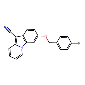 3-[(4-Bromobenzyl)oxy]pyrido[1,2-a]indole-10-carbonitrile structure