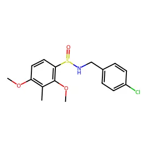 N-(4-chlorobenzyl)-2,4-dimethoxy-3-methylbenzenesulfinamide structure