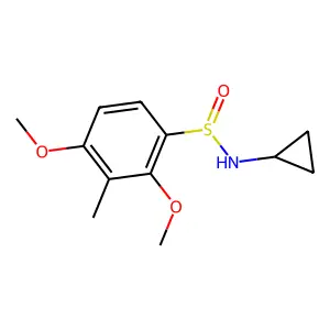 N-cyclopropyl-2,4-dimethoxy-3-methylbenzenesulfinamide structure