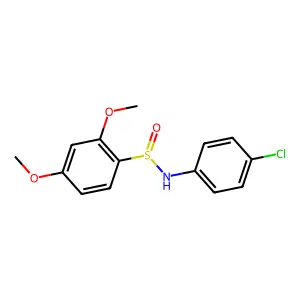 N-(4-chlorophenyl)-2,4-dimethoxybenzenesulfinamide structure
