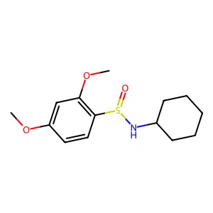 N-cyclohexyl-2,4-dimethoxybenzenesulfinamide structure