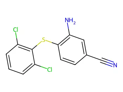 3-Amino-4-[(2,6-dichlorophenyl)sulfanyl]-benzenecarbonitrile structure