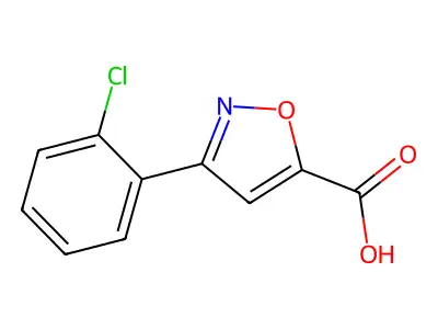 3-(2-Chlorophenyl)-5-isoxazolecarboxylic acid structure