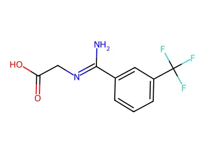 2-({Imino[3-(trifluoromethyl)phenyl]methyl}amino)-acetic acid structure