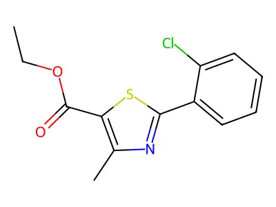 Ethyl 2-(2-chlorophenyl)-4-methyl-1,3-thiazole-5-carboxylate structure