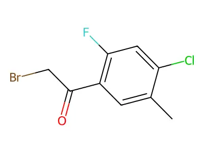 2-Bromo-1-(4-chloro-2-fluoro-5-methylphenyl)-1-ethanone structure