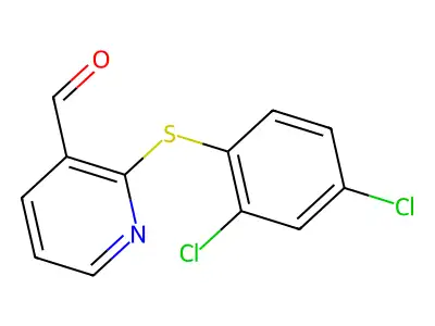 2-[(2,4-Dichlorophenyl)sulfanyl]nicotinaldehyde structure