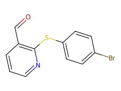 2-[(4-Bromophenyl)sulfanyl]nicotinaldehyde structure