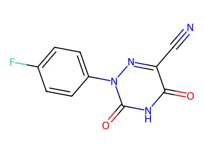 2-(4-Fluorophenyl)-3,5-dioxo-2,3,4,5-tetrahydro-1,2,4-triazine-6-carbonitrile structure