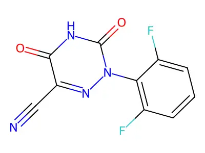 2-(2,6-Difluorophenyl)-3,5-dioxo-2,3,4,5-tetrahydro-1,2,4-triazine-6-carbonitrile structure