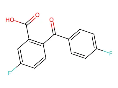 5-fluoro-2-(4-fluorobenzoyl)benzoic Acid structure