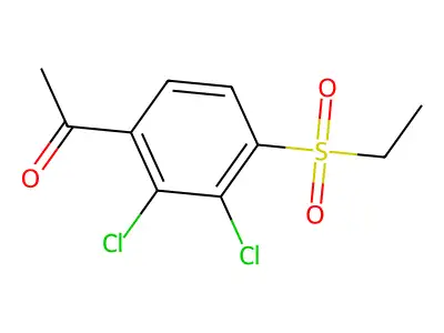 1-[2,3-Dichloro-4-(ethylsulfonyl)phenyl]-1-ethanone structure